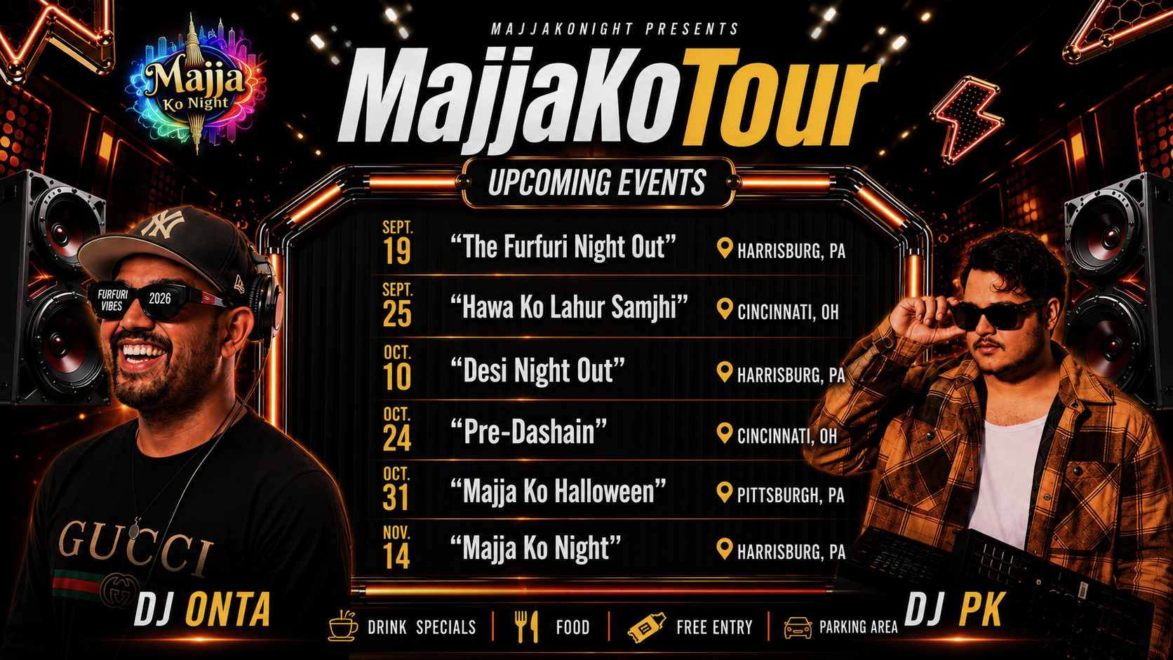 Majja Ko Night - Cincinnati Ohio — flyer